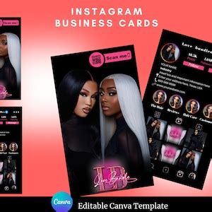 Hairstylist Instagram Business Card Template, QR Code Business Card, IG Business Card 2023 - Etsy