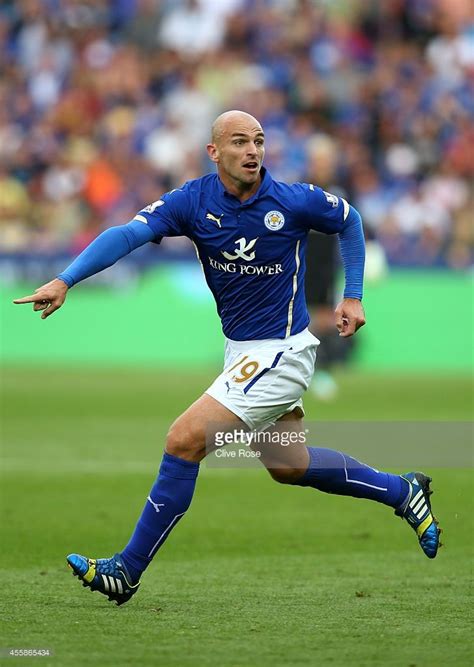 Esteban Cambiasso of Leicester City in action during the Barclays ...