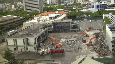 June 27, 2013 Time Lapse - Honolulu Advertiser building demolition ...