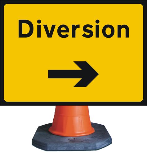 Diversion right Road Sign | UK Delivery | Hirst Signs