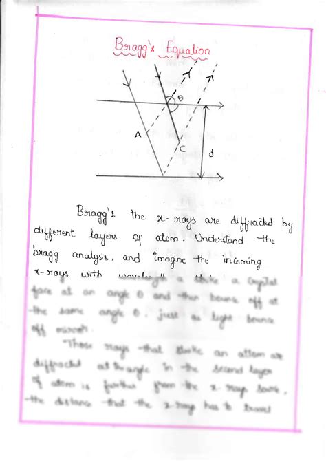 SOLUTION: Bragg s equation - Studypool