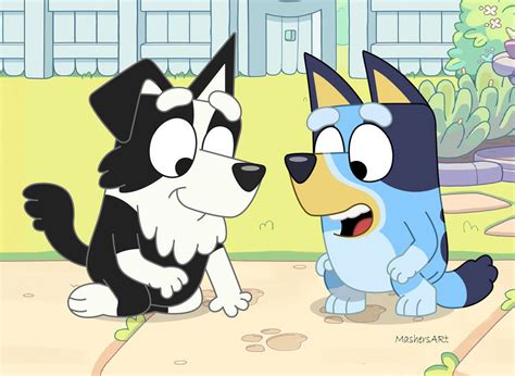 Bluey and Mackenzie by Mashers787Art on DeviantArt