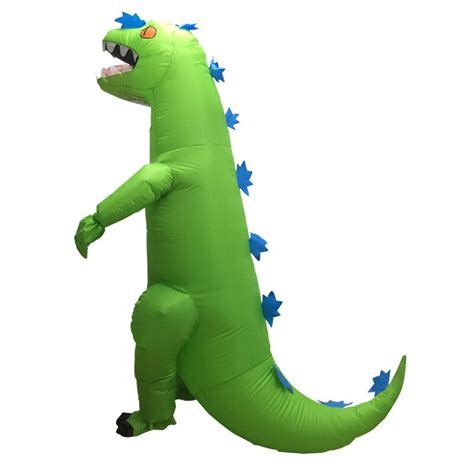 T REX Dinosaur Costume Inflatable Green Dinosaur Blow Up Animal Fancy Dress Suit Carnival ...