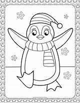Penguin Coloring Page For Kids sketch template