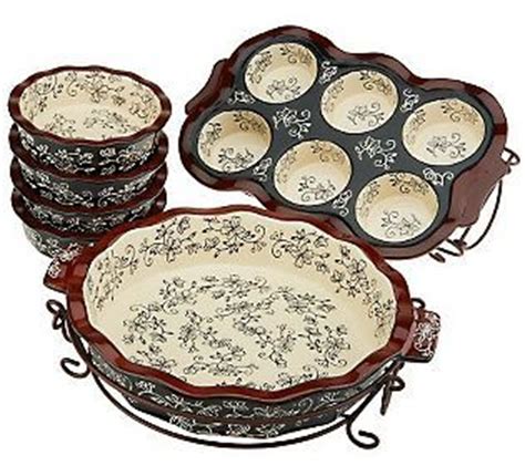 Temp-tations 8-piece Ceramic Baking Set - QVC.com | Baking set, Ceramic ...