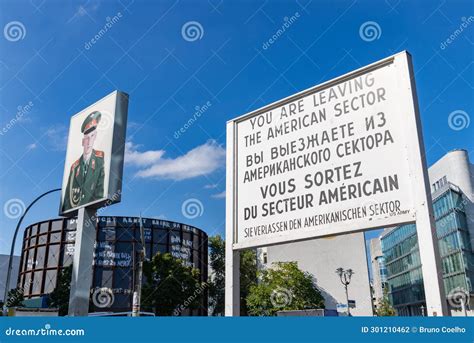 Checkpoint Charlie Sign editorial photography. Image of history - 301210462