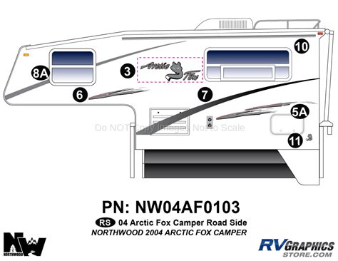 2004 Arctic Fox Camper Left Side Decal Kit - RV Graphics Store