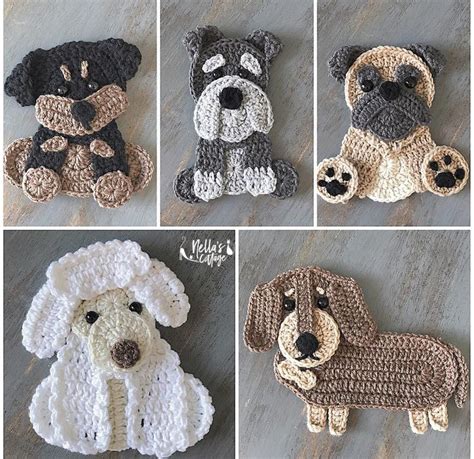 Crochet Pattern INSTANT PDF DOWNLOAD Crochet Puppies - Etsy | Crochet applique patterns free ...