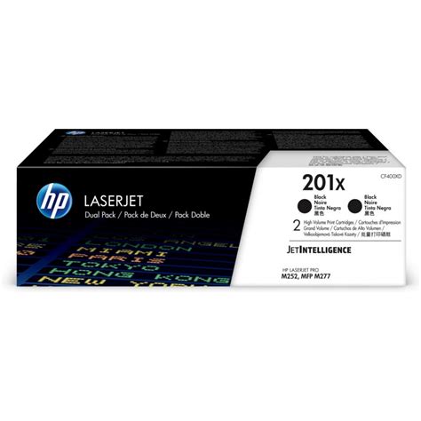 HP 201X 2-pack High Yield Black Original LaserJet Toner Cartridges