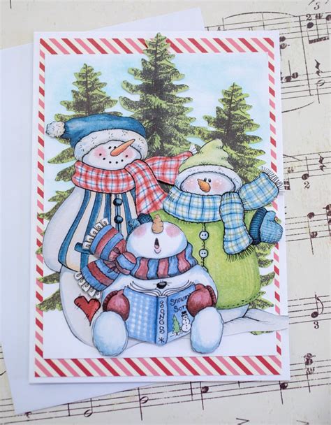 Snowman Family Christmas Card, Fun Christmas Card, Cute Holiday ...