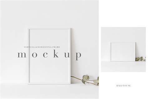 Modern Rustic White Frame Mockup | Household Mockups ~ Creative Market