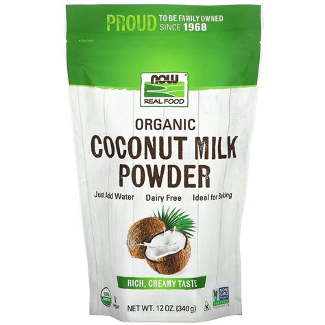 Now Foods Real Food, Organic Coconut Milk Powder, 12 oz (340 g ...