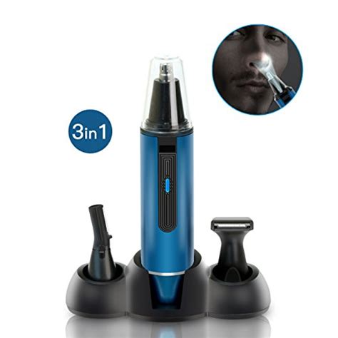 3 in 1 Nose Hair Trimmer - Waterproof Stainless Steel Nose Trimmer Ear ...