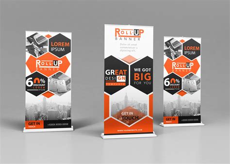 Free Stand Up Banner Mockup | Free PSD Freebies Mockup