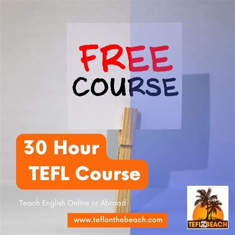 FREE INTRODUCTORY TEFL COURSE (30 HOURS) - TEFL ON THE BEACH