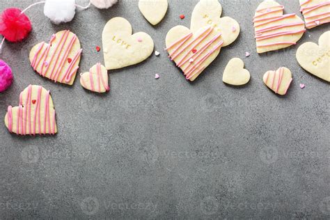 Heart shaped cookies for Valentines day 16212363 Stock Photo at Vecteezy