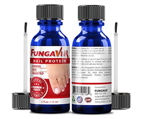 Fungavir: The Effective Nail Fungus Solution (3 bottles + 1 nail protein + 1 cuticle cream ...