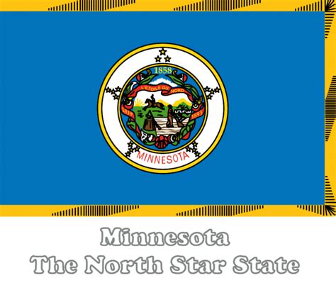 Large, Horizontal, Printable Minnesota State Flag, from NETSTATE.COM