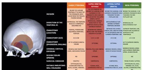 Comparison between pterional craniotomy and minimally invasive derived ...