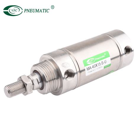 Ma Series Micro Small Stainless Steel Pneumatic Cylinder of Seivelling Round Flat Tail ...