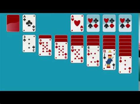 Klondike Solitaire Turn One ( 1 suit ) - YouTube