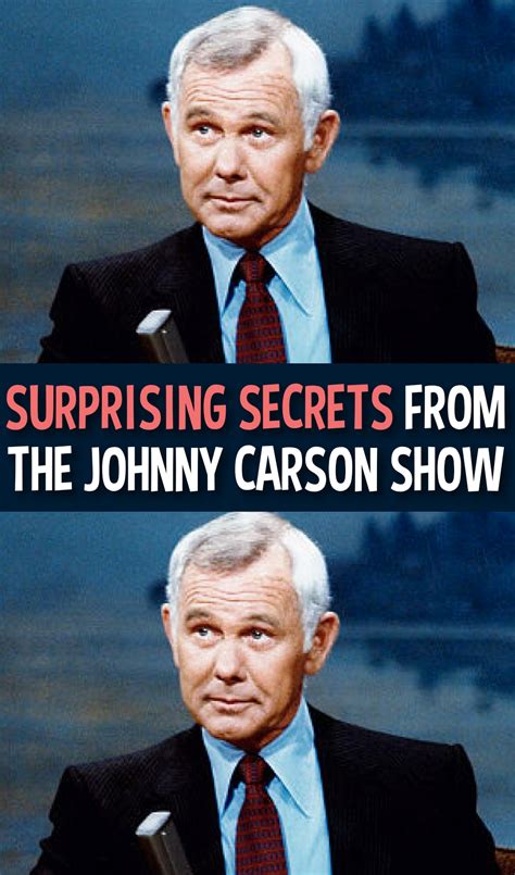 Surprising Secrets From The Johnny Carson Show | Johnny carson, Johnny ...