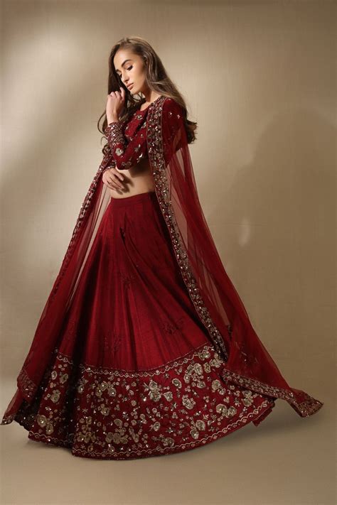 Red Color Attractive Designer Embroidered Lehenga Choli FL120 | Indian bridal dress, Indian ...