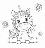 Baby Unicorn Coloring Pages sketch template