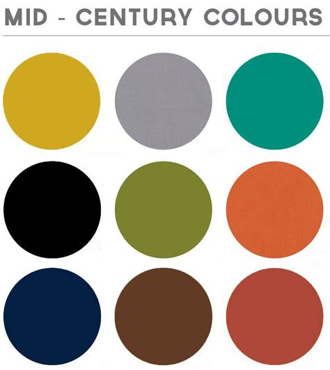 Mid Century Modern colors