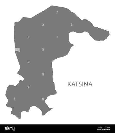 Katsina Nigeria Map grey Stock Photo - Alamy