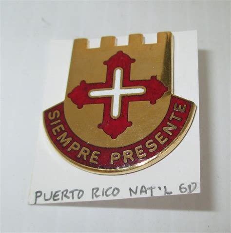 1 Puerto Rico National Guard Insignia Pin