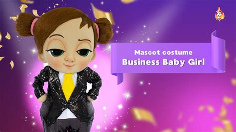 Business baby girl Mascot Costume - YouTube