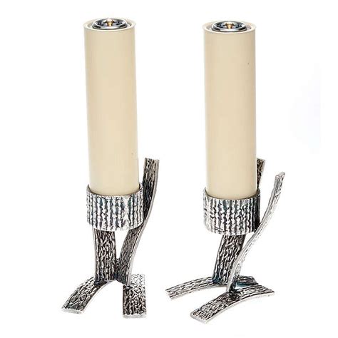 Pair of modern candle holders | online sales on HOLYART.com