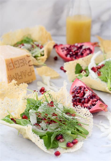 Arugula and Fennel Salad in Edible Parmesan Bowls - West of the Loop