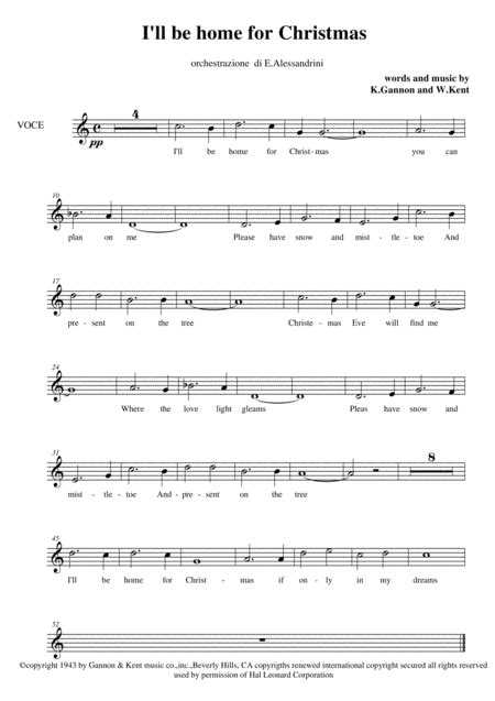 I'll Be Home For Christmas (arr. Ester Alessandrini) by Rascal Flatts Sheet Music for Vocal Solo ...