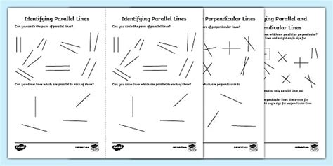 Identifying Parallel and Perpendicular Lines Activity for 3rd-5th Grade