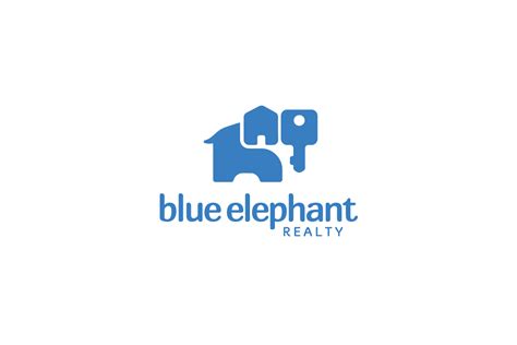 Blue Elephant Realty Logo Design – Logo Cowboy