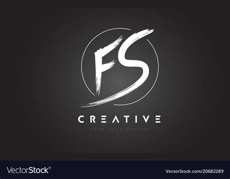 Fs brush letter logo design artistic handwritten Vector Image