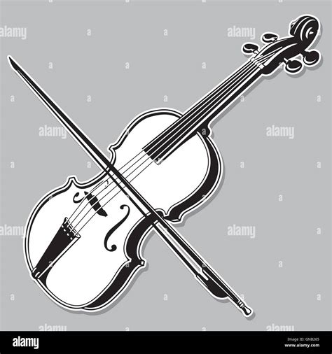 Music violin outline hi-res stock photography and images - Alamy