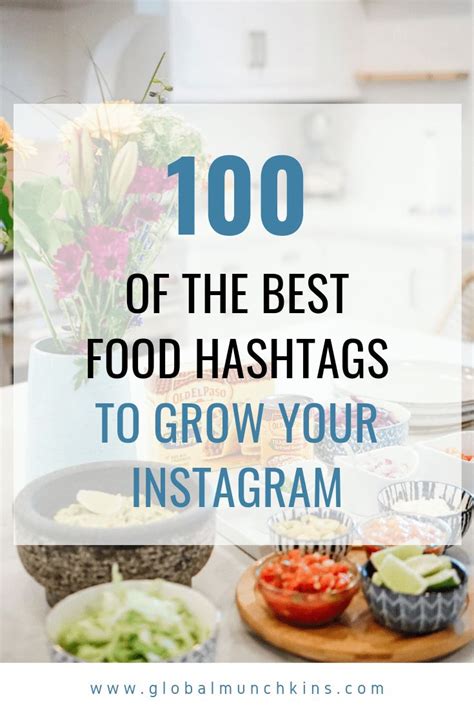 100 of the Best Food Hashtags to Use on Instagram | Global Munchkins | Food hashtags, Food ...