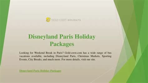 PPT - Disneyland Paris Holiday Packages | Gold-crest.com PowerPoint ...