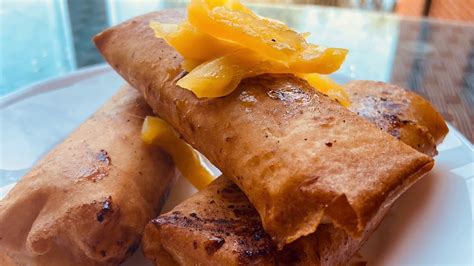 Turon with Langka (Banana with jackfruit Spring Rolls) Filipino Tasty ...