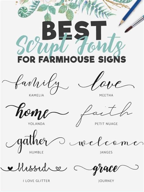 Art & Collectibles Farmhouse Font Modern Calligraphy Cricut Fonts ...