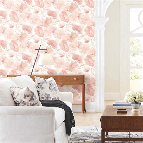 Download Elegant Blush Floral Wallpaper Living Room Wallpaper ...