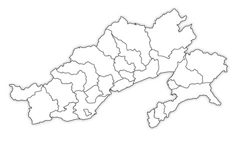 Arunachal Pradesh Blank Map HD