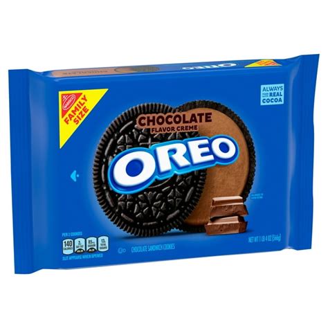 OREO Chocolate Flavored Creme Chocolate Sandwich Cookies, Family Size, 20 oz - Walmart.com ...