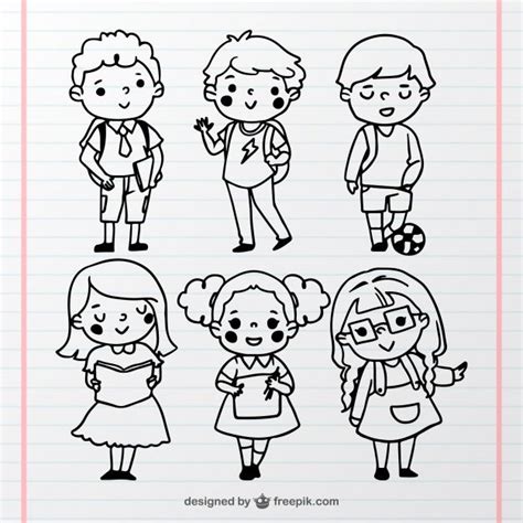 Download Fantastic Collection Of Hand-drawn Students for free | Little boy drawing, Cartoon ...