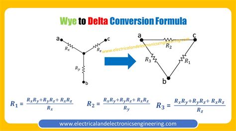 Wye to Delta Conversion Formula - Electrical and Electronics Engineering