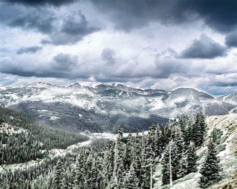 clouds, colorado, landscape, mountain, snow, snow capped mountains ...