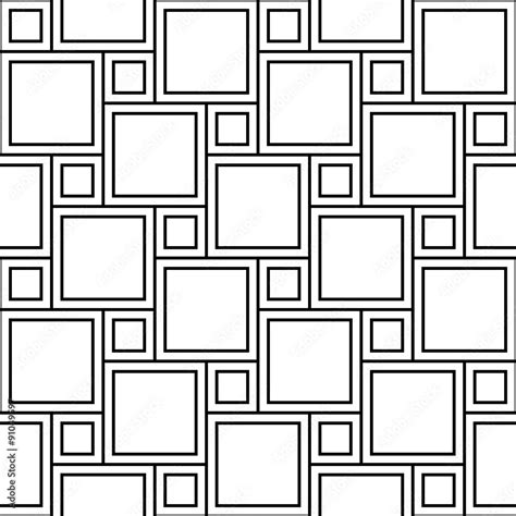 Vector modern seamless geometry pattern square , black and white ...